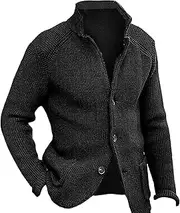 [JUDEWY] Men's Pullover Sweater Knitted Sweater Winter Thick Sweater Cardigan Sweater Men's Long Sleeve Jacket