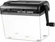ａ aternee Manual Shredder Paper Shredder Mini Hand Crank Shredder Desktop Stationery Home A4 Paper Portable Receipts Hand Shredder, Black