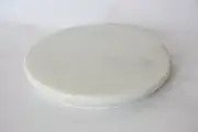 KKSM Anupam Handmade White Marble Rolling Board for Making Chapati-Pizza Base 14