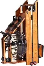 ASSYA Wooden Rowing Machine, Indoor Foldable Fitness Equipment, Wooden Body, Water Resistance Adjustment, Data Display, Scientific Fitness