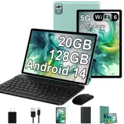 2024 Android 14 Tablet 20GB+128GB+1TB Expandable 10.1-Inch Green