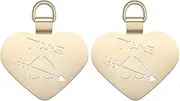 TACOMEGE Metal Phone Tether Tab for iPhone 15 14 13 12, Heart Love Phone Lanyard Strap Patch Replacement for Smartphone Cases Gold (Gold)