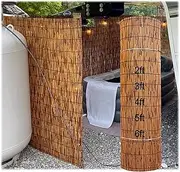 Patio Reed Fence Privacy Fence Roll, 70% Shading, Block The Sun, Block The View, Protect Privacy; Natural Reed Fence, Decorative Wall, Full of Natural Flavor(4.7x33ft(145x1005CM))