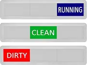 Kichwit Dishwasher Magnet Clean Dirty Dishwasher Running Sign, Works on All Dishwashers, 3 Options, Easy to Switch, Silver