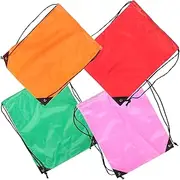 INOOMP 4pcs Drawstring Backpack for Sports Gym and Outdoor Activities Comfortable Shoulder Straps Capacity for Travel and Fitness Gear Options