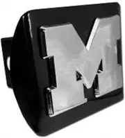 Michigan Wolverines Block M Black NCAA Metal Trailer Hitch Cover Fits 5.1cm Auto Car Truck Receiver