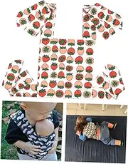 CIYODO Strawberry Pattern Children's Doll Sling Shoulder Sling Cotton Toy Carrier for Boys and Girls