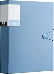 Binder with Plastic Sleeves 40/60/80 Pocket Bound Sheet Protector Presentation Book, Display Book, for A4 Size Inserts (80 Pocket, Blue)