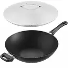 100% Genuine! SCANPAN Classic 32 cm Non-stick Wok w/ 32 cm S/S Lid! RRP $395.95!