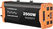 BKUANE Pure sine Wave Inverter 1500W 2000W 2500W 3000W 12VDC/24VDC to 220V AC Converter with WiFi,Smart LCD Display(Optional) Dual Fans(2500W)