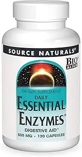 Source Naturals Essential Enzymes 500mg Bio-Aligned Multiple Enzyme Supplement Herbal Defense For Daily Digestive Health - Supports A Strong Immune System - 120 Veg Capsules