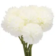 Artificial Flower Heads, Silk Chrysanthemum Hydrangea Beige Faux Flowers 10Pcs