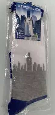 New Amsterdam Vodka Socks Adult Novelty Blue White Spirits Polyester Spandex