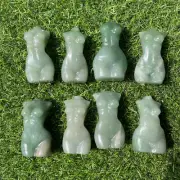 Natural Hand Carved Quartz AVENTURINE model Skull Crystal healing random 1pc