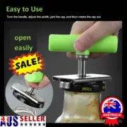 Stainless Steel Adjustable Twist Jar Opener Spiral Can Seal Lid Cap Remover AUD