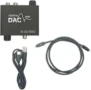 domoi 192KHz Converter Digital Optical Coaxial Toslink to Analog L/R 3.5mm Audio Converter Adapter Part with Volume Control