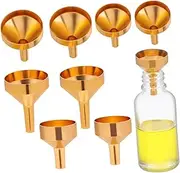 GLEAVI Mini Metal Funnels 10 Small Bottle Filling Funnels for Perfume Essential Oil Craft Liquids Precise Dropper Included