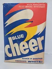 Blue Cheer Detergent w/Blue Magic Whitener 22oz Sized Unopened Full Box Vintage