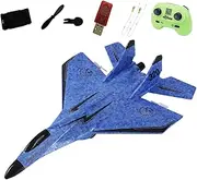 Generic RC Aircraft 2 Channel Night Light Fixed-Wing Glider Plane for Kids, B320-Blue, 28.5x21cm
