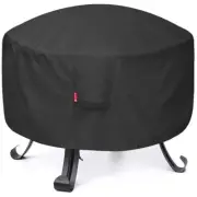 Round Fire Pit Cover for Patio Waterproof Fire Pit Cover Fits 22-30 Inch