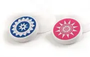 Designer Printed Carrom Striker Set Of 2 In Assorted Colors For Carrom Board
