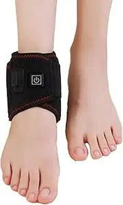 Heating Pad for Ankle | Electric USB Heated Ankle Brace for Sprained Ankle,Thermal Ergonomic Ankle Heat Pads with Auto Shut Off, 3 Level Temperature Adjustable, Dry Heat Care for Sprains