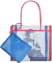 $58 Betsey Johnson Mesh is Fresh Tote in Rainbow B1