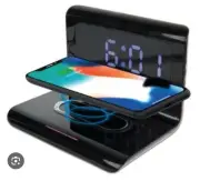 VIVITAR ALARM CLOCK WIRELESS CHARGER BRAND NEW