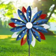 60 inch Kinetic Metal Wind Spinner,Two-Ways Hanging Wind Sculptures with Gard...
