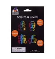 Happy Halloween Scratch & Reveal Decor/Art/Ornaments 8 count - NEW