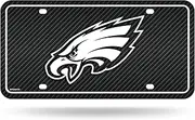 Rico Industries NFL New Orleans Saints Carbon Fiber Metal Tag Metal Auto Tag 8.5" x 11" - Great for Truck/Car/SUV