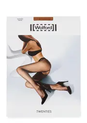 Wolford Twenties Gobi Micro-fishnet Tights - Honey - XL XL