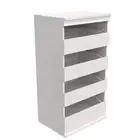 ClosetMaid 21.39 in. W White Modular Storage Stackable Unit with 4-Drawers Wood