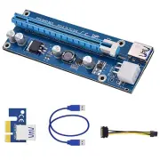 New 5x PCI-E GPU Risers with 23.62in USB Cable, MOLEX to SATA Power