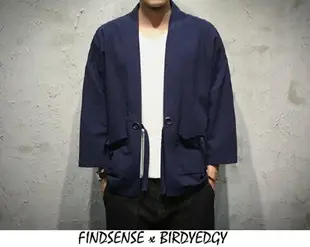 FINDSENSE 獨家打造 日系風格 外套 和服外套 春夏秋冬皆適合 外搭 和服 日本 武士 忍者 穿搭 並提供大尺碼