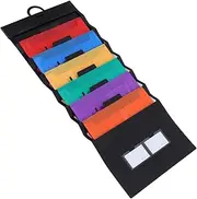 DIYEAH Rainbow Accordion Bag Wall Document Holder Mail Organizer Wall Mounted Office Wall Organizer Wall Hanging File Folders Hanging File Holder File Wall Organizer Black Plastic