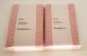 2 NEW Crate & Kids Organic Cotton Pink Bijou Polka Dot Fitted Crib Sheets Barrel