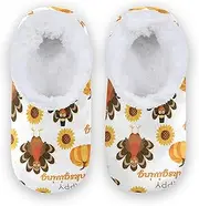 [Caihoyu] Slipper for Kids Girls Boys Coral Fleece Non-Slip Lightweight House Slipper Socks Bedroom Home Office Travel Yoga