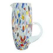 Murano Glass Water Jug Pitcher Multi Coloured 24cm