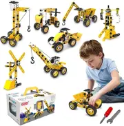 8 in 1 Toy Trucks for Kids Take Apart Toys Construction Vehicles STEM Educationa