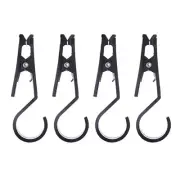4Pcs Outdoor Camping Lights Hook Tent Canopy Clip Shower Curtain Hook