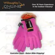 OKco by XTM Pink Ladies Cold Weather Micro Cruise Fleece Gloves With Thinsulate