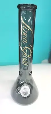 THICK 15" Black Beaker Bong HEAVY Glass Water Pipe HOOKAH *USA*