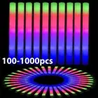 50~1000pcs LED Foam Sticks Flashing Light Revel Party Light-up Glow Batons Wands