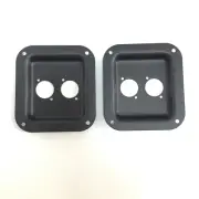 2 Pcs Penn/Elcom Black Metal Speaker Jack Plates for Speakon XLR Connectors RJ45