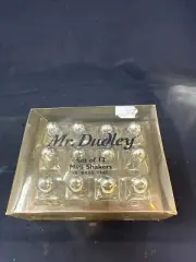 Vintage New Sealed Mini 12 Clear Glass Salt & Pepper Shakers 2 Inch Silver Caps