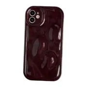 Caseative for iPhone 11 Case, Water Ripple Wave Meteorite Bubble Wine Red