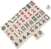 ifundom Portable Mahjong Set 22mm Mini Tiles Travel Essential Tiny Mahjong for Seniors Compact