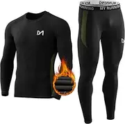 [MEETYOO] Men’s Thermal Underwear Set, Wicking Long Johns Quick Dry Base Layer Sport Compression Suit for Workout Skiing Running Hiking