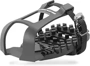 Venzo Bike Bicycle Toe Clips Cage Indoor Exercise Spin Bike Pedal Adapters - Compatible with Peloton Bike Pedal & Convert Look Delta Pedals to Toe Clip Straps - Ride with Sneakers